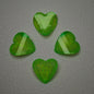 [KM7008]- 8mm*8mm Love Heart Shaped Petals Charms, Flat Bottom Peach Heart Resin Diamonds