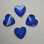 [KM7008]- 8mm*8mm Love Heart Shaped Petals Charms, Flat Bottom Peach Heart Resin Diamonds