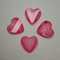 [KM7008]- 8mm*8mm Love Heart Shaped Petals Charms, Flat Bottom Peach Heart Resin Diamonds