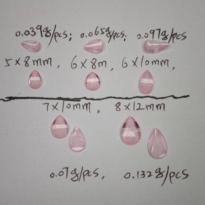 1000 Pieces/Bag Water Drop Shaped Petal Charms, Flat Bottom Resin Diamonds, 5 Sizes Choose [KM7010],[KM7011],[KM7012],[KM7013],[KM7014]