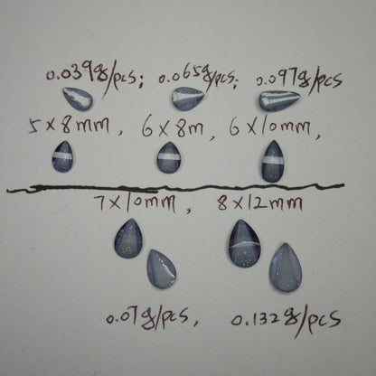 1000 Pieces/Bag Water Drop Shaped Petal Charms, Flat Bottom Resin Diamonds, 5 Sizes Choose [KM7010],[KM7011],[KM7012],[KM7013],[KM7014]