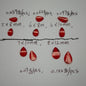 1000 Pieces/Bag Water Drop Shaped Petal Charms, Flat Bottom Resin Diamonds, 5 Sizes Choose [KM7010],[KM7011],[KM7012],[KM7013],[KM7014]