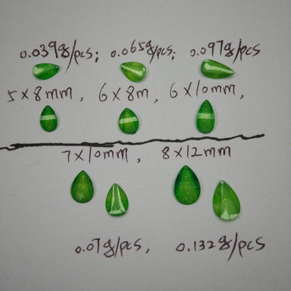 1000 Pieces/Bag Water Drop Shaped Petal Charms, Flat Bottom Resin Diamonds, 5 Sizes Choose [KM7010],[KM7011],[KM7012],[KM7013],[KM7014]