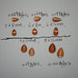 1000 Pieces/Bag Water Drop Shaped Petal Charms, Flat Bottom Resin Diamonds, 5 Sizes Choose [KM7010],[KM7011],[KM7012],[KM7013],[KM7014]
