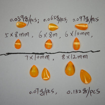1000 Pieces/Bag Water Drop Shaped Petal Charms, Flat Bottom Resin Diamonds, 5 Sizes Choose [KM7010],[KM7011],[KM7012],[KM7013],[KM7014]