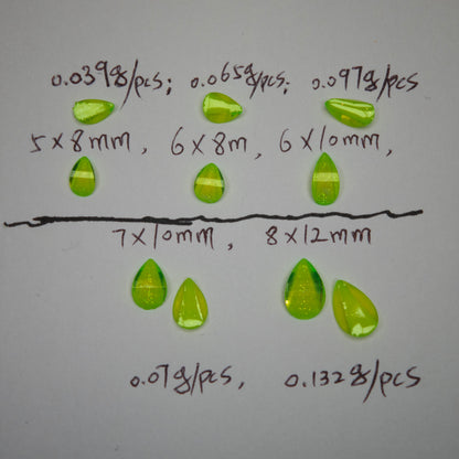 1000 Pieces/Bag Water Drop Shaped Petal Charms, Flat Bottom Resin Diamonds, 5 Sizes Choose [KM7010],[KM7011],[KM7012],[KM7013],[KM7014]