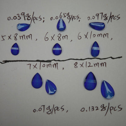 1000 Pieces/Bag Water Drop Shaped Petal Charms, Flat Bottom Resin Diamonds, 5 Sizes Choose [KM7010],[KM7011],[KM7012],[KM7013],[KM7014]