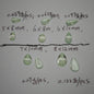 1000 Pieces/Bag Water Drop Shaped Petal Charms, Flat Bottom Resin Diamonds, 5 Sizes Choose [KM7010],[KM7011],[KM7012],[KM7013],[KM7014]