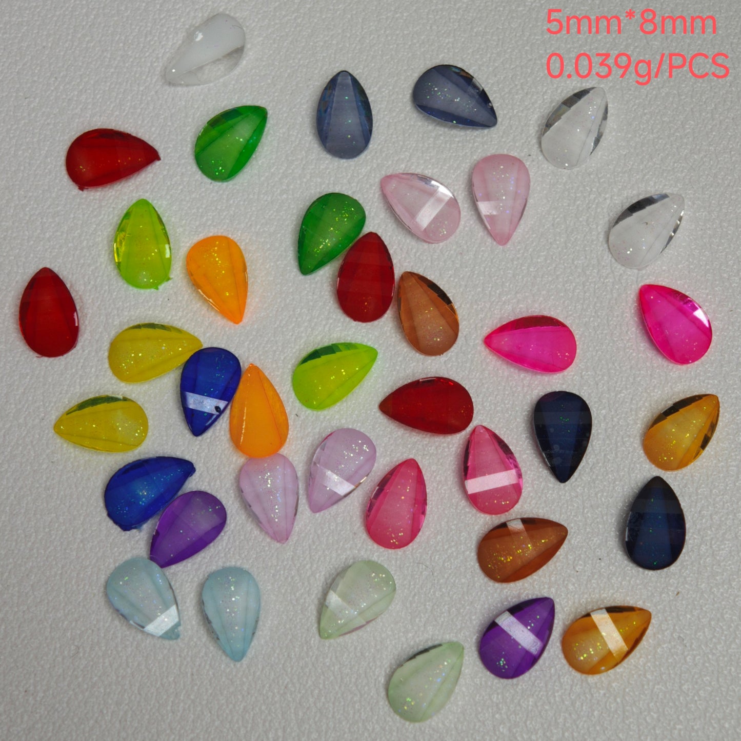 1000 Pieces/Bag Water Drop Shaped Petal Charms, Flat Bottom Resin Diamonds, 5 Sizes Choose [KM7010],[KM7011],[KM7012],[KM7013],[KM7014]