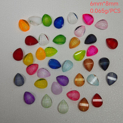 1000 Pieces/Bag Water Drop Shaped Petal Charms, Flat Bottom Resin Diamonds, 5 Sizes Choose [KM7010],[KM7011],[KM7012],[KM7013],[KM7014]