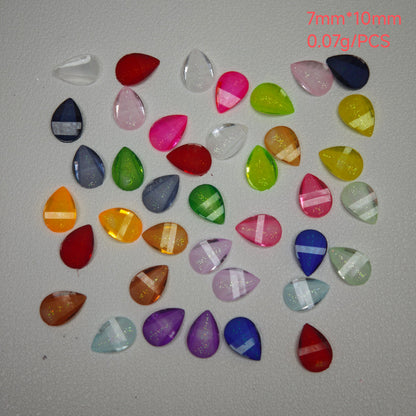 1000 Pieces/Bag Water Drop Shaped Petal Charms, Flat Bottom Resin Diamonds, 5 Sizes Choose [KM7010],[KM7011],[KM7012],[KM7013],[KM7014]