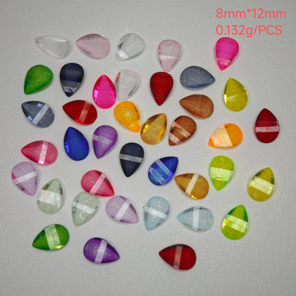 1000 Pieces/Bag Water Drop Shaped Petal Charms, Flat Bottom Resin Diamonds, 5 Sizes Choose [KM7010],[KM7011],[KM7012],[KM7013],[KM7014]