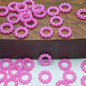 [KM6948]- 8mm Acrylic Pearl Circle Spacers Rings, Use for DIY Fancy Beads