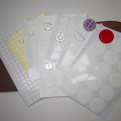 Circles Diameter Options: 8mm, 10mm, 15mm, 20mm, 25mm, 30mm, 40mm, Pre-Cut Nano Round Double Sided Sticker Tapes, Round Multiple Sizes:[KM7017]0.8cm, [KM6860]1cm, [KM7018]1.5cm, [KM6859]2cm, [KM7019]2.5cm, [KM7020]3cm, [KM7021]4cm