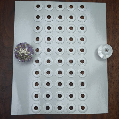 [KM6969]- 10mm Round, With Middle Hole:4mm, 50 Pieces/Sheet, 1cm Round Double Sided Tapes, Pre-Cut Circular Ring Circles Nano Sticker Tapes