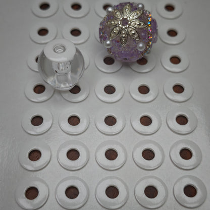 [KM6969]- 10mm Round, With Middle Hole:4mm, 50 Pieces/Sheet, 1cm Round Double Sided Tapes, Pre-Cut Circular Ring Circles Nano Sticker Tapes
