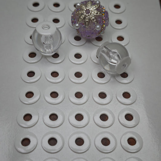 [KM6969]- 10mm Round, With Middle Hole:4mm, 50 Pieces/Sheet, 1cm Round Double Sided Tapes, Pre-Cut Circular Ring Circles Nano Sticker Tapes