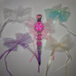 [KM7024]-  Lace Pearl Edge Fabric Bows