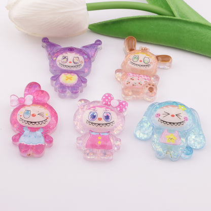 FS6026- Labubu Glitter Resin Beads