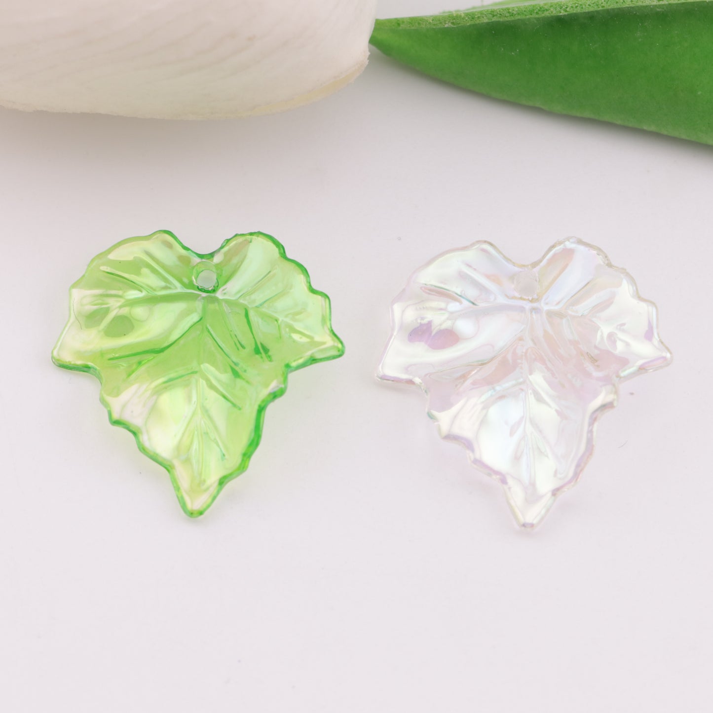 FS6040- Electroplated Maple Leaf Acrylic With Holes