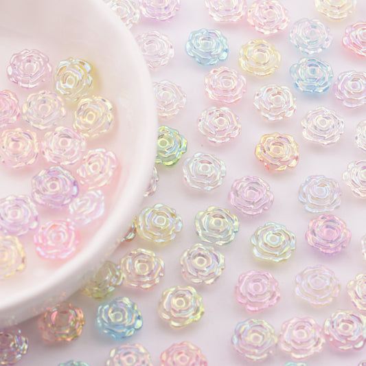 FS6055- 8mm Glow-In-The-Dark UV-Plated With Hole Roses