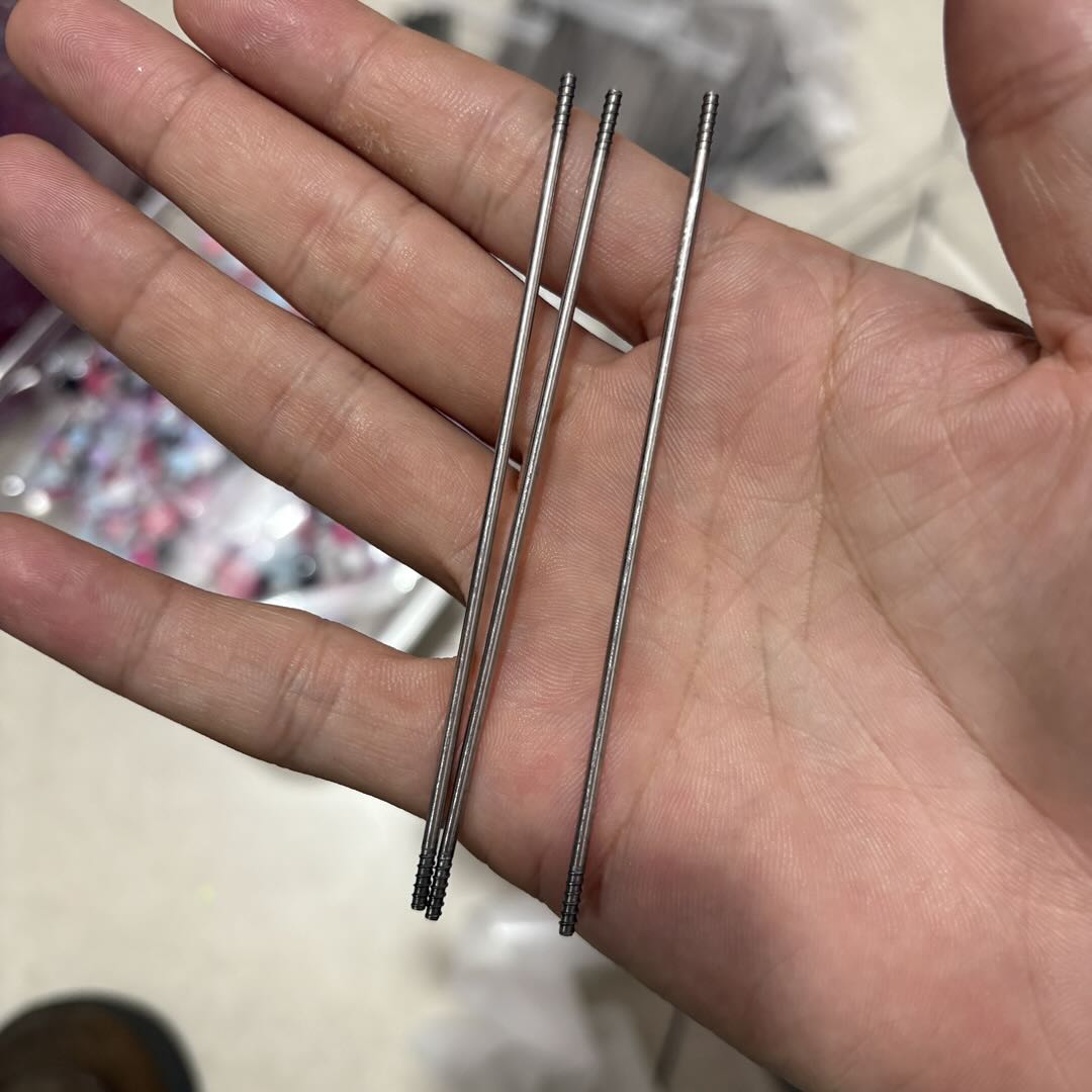 [KM2007]-72mm, [KM5552]-97mm, [KM2006]-117mm, 비딩 펜용 스테인리스 스틸 연장 교체 로드