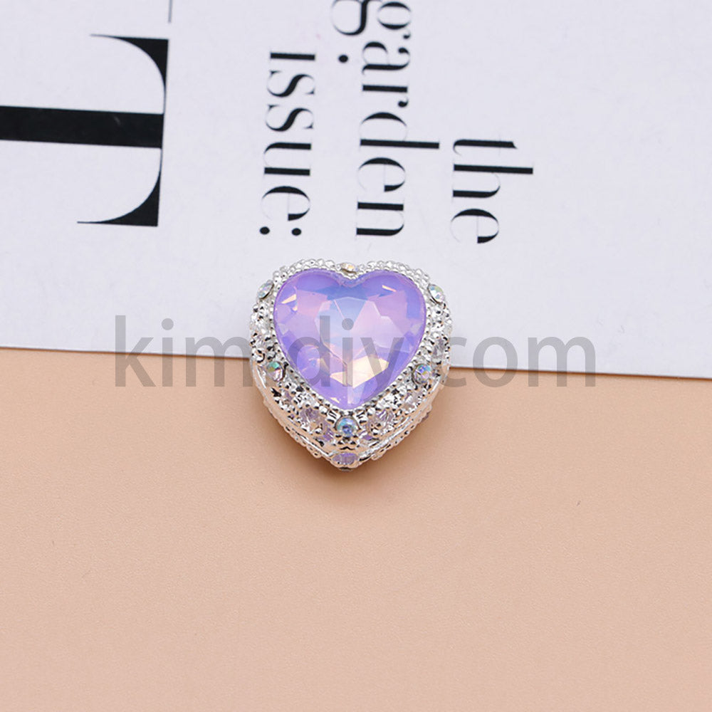 FS4845-Hollowed Heart Diamond Beads Fit For Beadable Pens