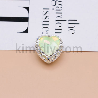 FS4845-Hollowed Heart Diamond Beads Fit For Beadable Pens