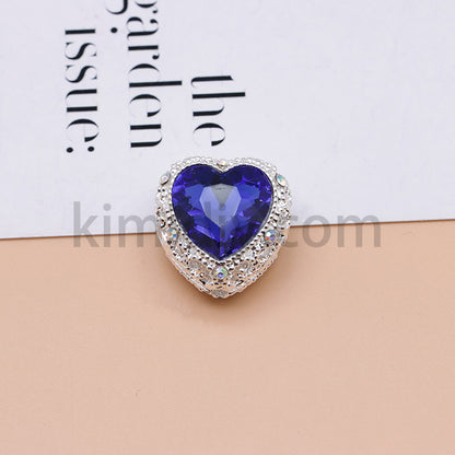 FS4845-Hollowed Heart Diamond Beads Fit For Beadable Pens