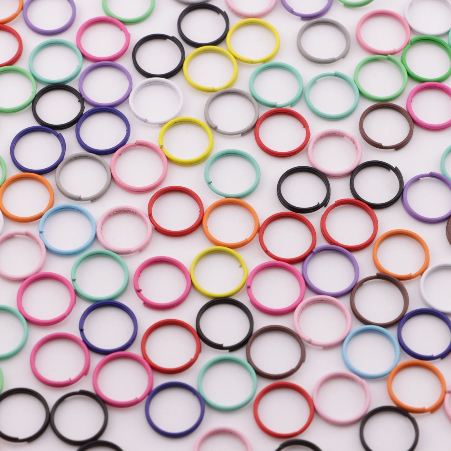 FS6088- 10mm Mixed-Color Solid Double-Layered Rings