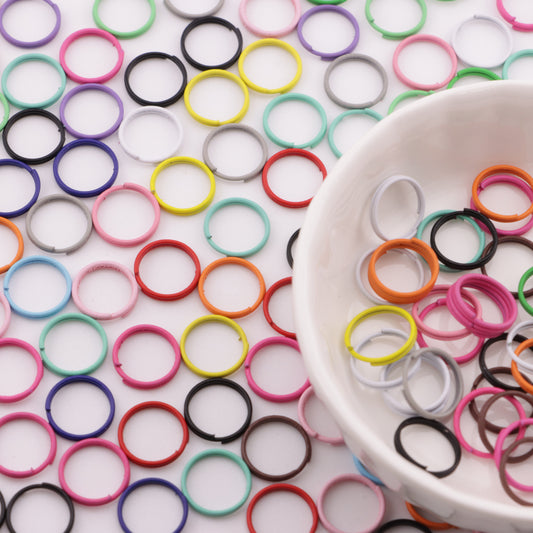 FS6088- 10mm Mixed-Color Solid Double-Layered Rings