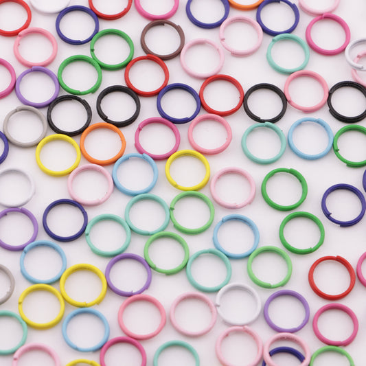 FS6089- 8mm Mixed-Color Solid Double-Layered Rings