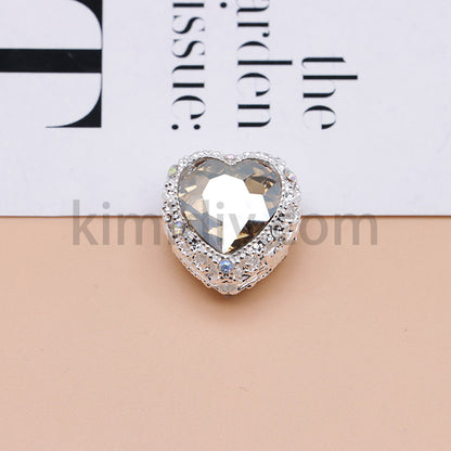 FS4845-Hollowed Heart Diamond Beads Fit For Beadable Pens