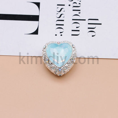 FS4845-Hollowed Heart Diamond Beads Fit For Beadable Pens