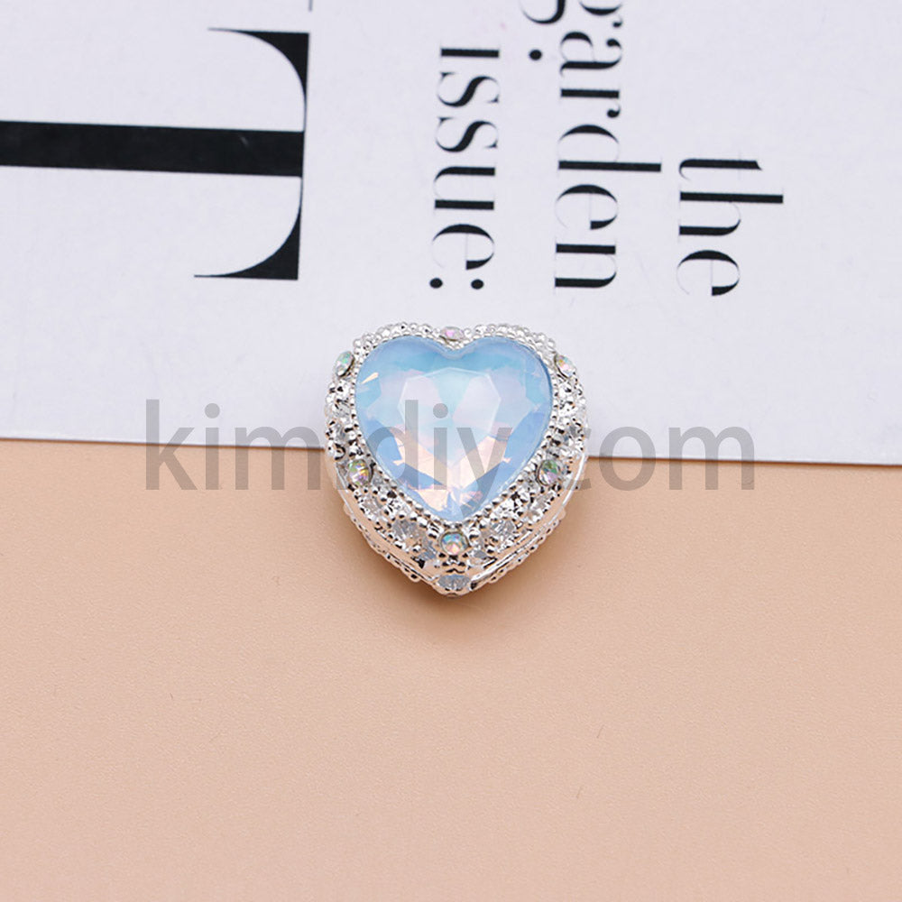 FS4845-Hollowed Heart Diamond Beads Fit For Beadable Pens