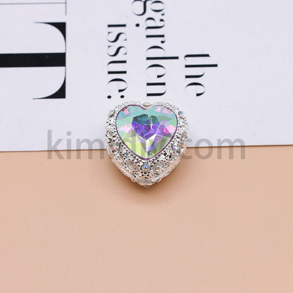 FS4845-Hollowed Heart Diamond Beads Fit For Beadable Pens