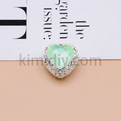 FS4845-Hollowed Heart Diamond Beads Fit For Beadable Pens