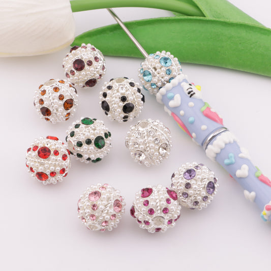 FS6102- Pearl And Diamonds Metal Beads Metal Pumpkin Beads