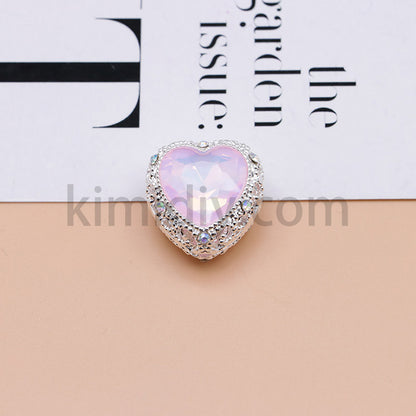 FS4845-Hollowed Heart Diamond Beads Fit For Beadable Pens