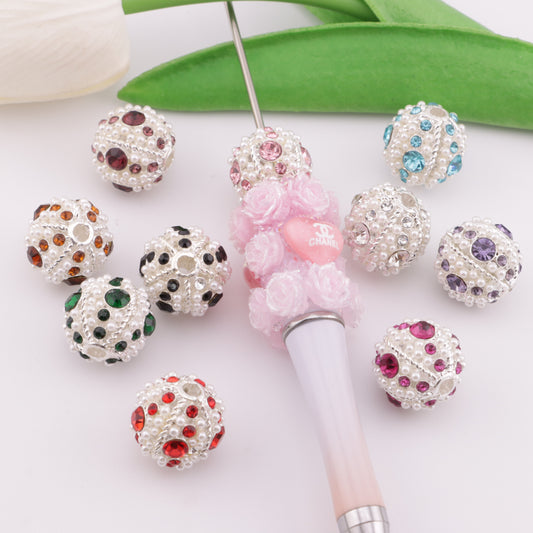 FS6102- Pearl And Diamonds Metal Beads Metal Pumpkin Beads