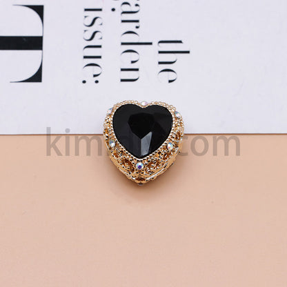FS4845-Hollowed Heart Diamond Beads Fit For Beadable Pens