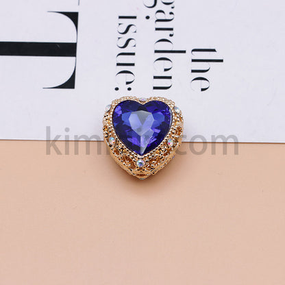 FS4845-Hollowed Heart Diamond Beads Fit For Beadable Pens