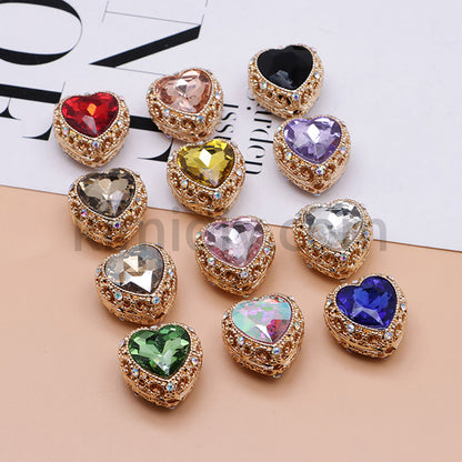 FS4845-Hollowed Heart Diamond Beads Fit For Beadable Pens