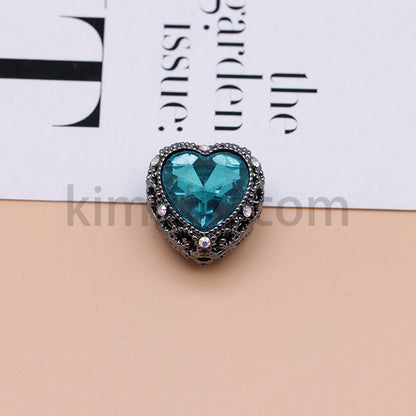 FS4845-Hollowed Heart Diamond Beads Fit For Beadable Pens