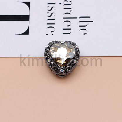 FS4845-Hollowed Heart Diamond Beads Fit For Beadable Pens