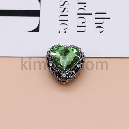 FS4845-Hollowed Heart Diamond Beads Fit For Beadable Pens