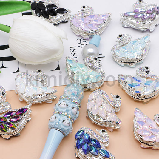 FS1622-Swan Diamond Alloy Beads Fit For Beadable Pens