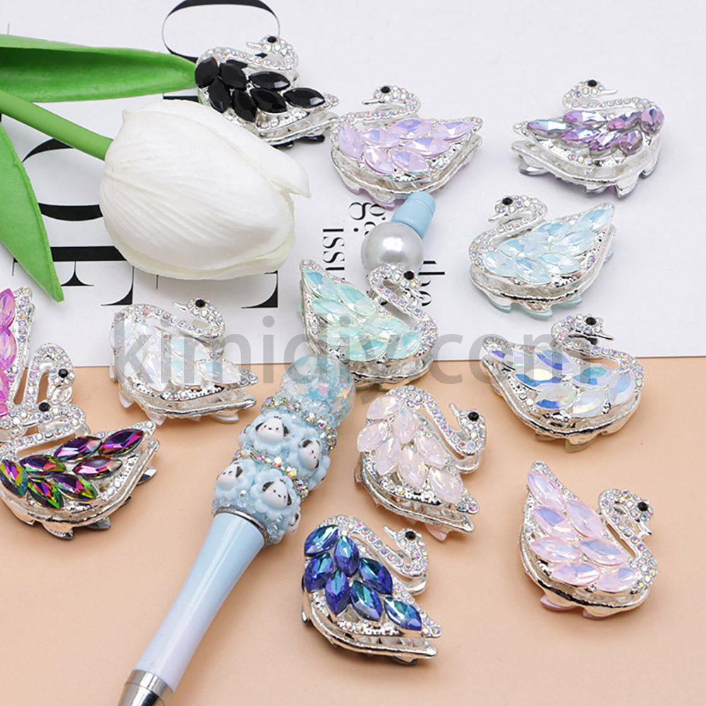FS1622-Swan Diamond Alloy Beads Fit For Beadable Pens