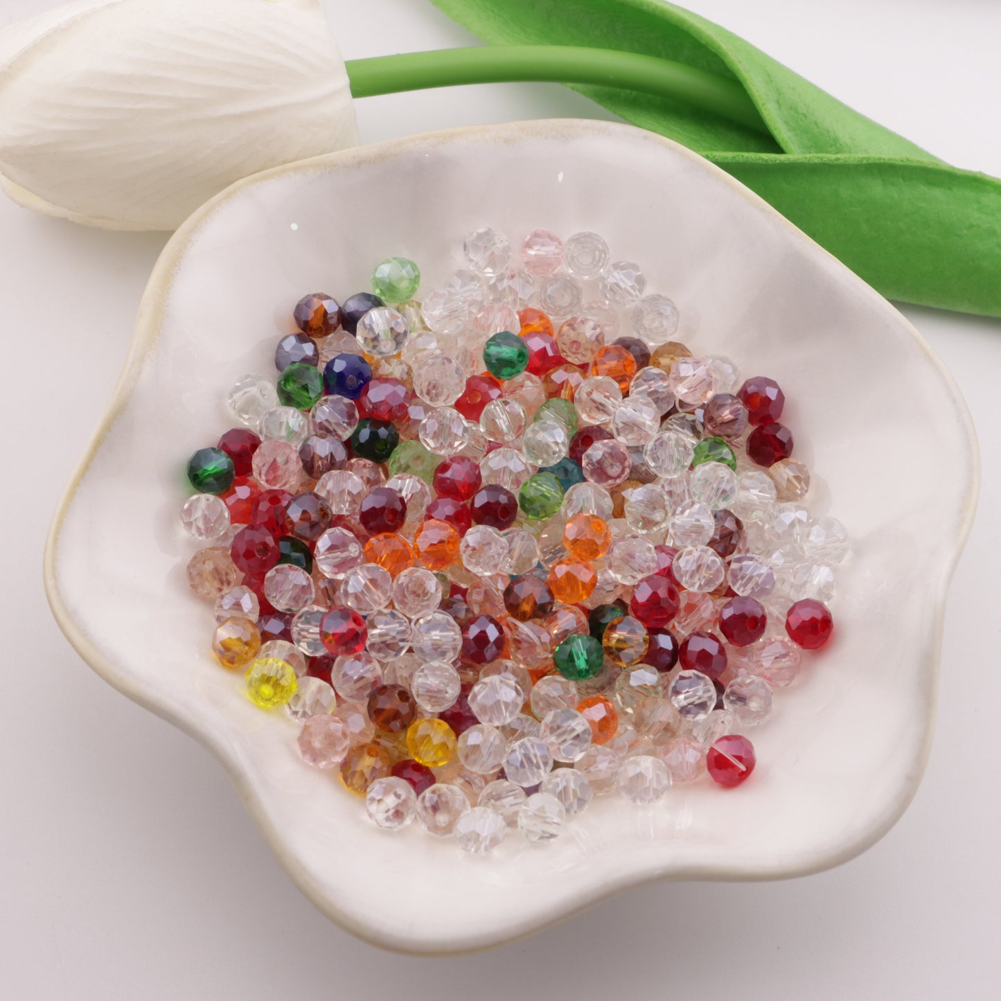 FS2524- 6mm Christmas Red AB Crystal Glass Beads