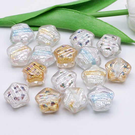 FS3692- 20mm Hand-Painted Oil Painting Bead Five-Pointed Stars